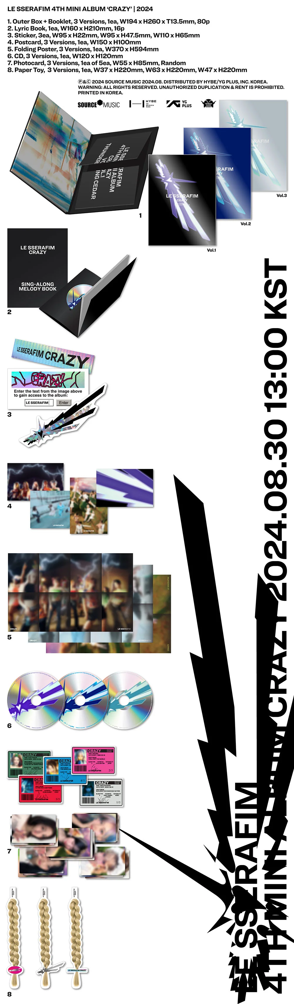 LE SSERAFIM - Crazy Vol.1 Thunder Cedar